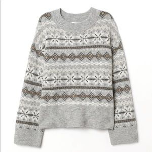 NWT Soft Light Grey Sweater with sparkly accent